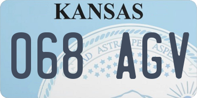 KS license plate 068AGV