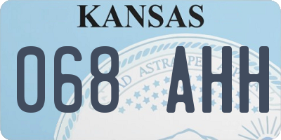 KS license plate 068AHH