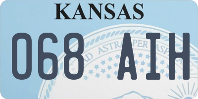 KS license plate 068AIH