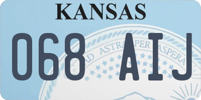KS license plate 068AIJ