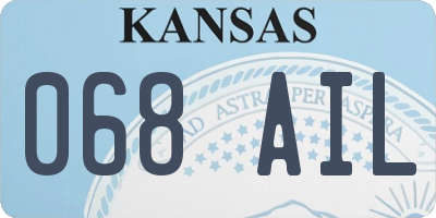 KS license plate 068AIL
