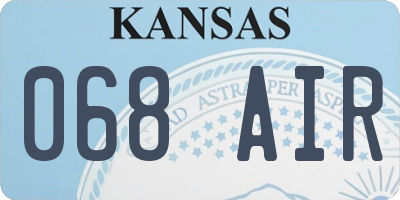 KS license plate 068AIR