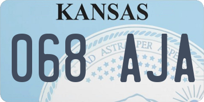 KS license plate 068AJA