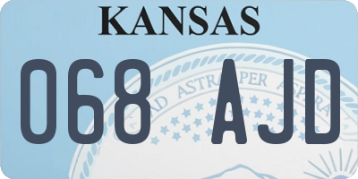 KS license plate 068AJD