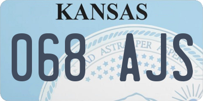 KS license plate 068AJS