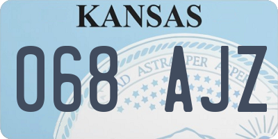 KS license plate 068AJZ