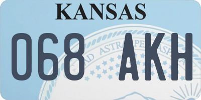 KS license plate 068AKH