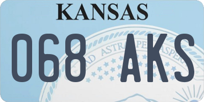 KS license plate 068AKS