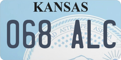 KS license plate 068ALC