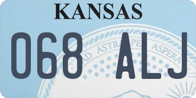 KS license plate 068ALJ