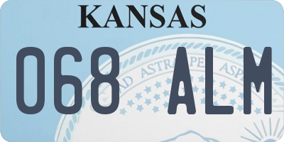 KS license plate 068ALM