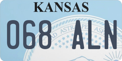 KS license plate 068ALN