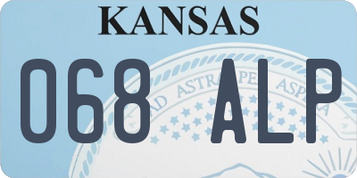 KS license plate 068ALP