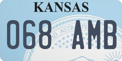 KS license plate 068AMB