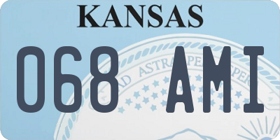 KS license plate 068AMI