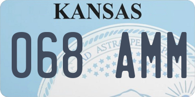 KS license plate 068AMM