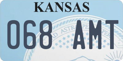 KS license plate 068AMT
