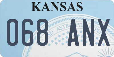KS license plate 068ANX