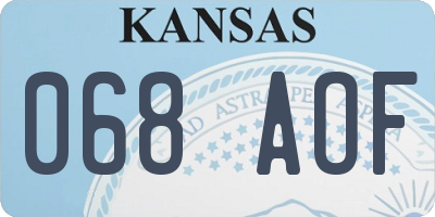 KS license plate 068AOF