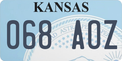 KS license plate 068AOZ