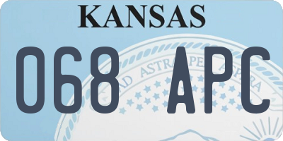 KS license plate 068APC