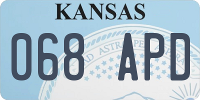 KS license plate 068APD