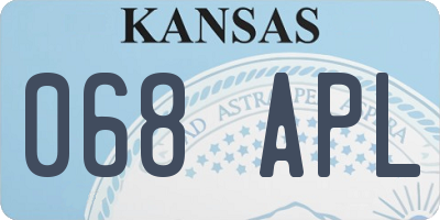 KS license plate 068APL