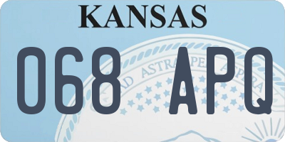 KS license plate 068APQ