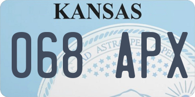 KS license plate 068APX