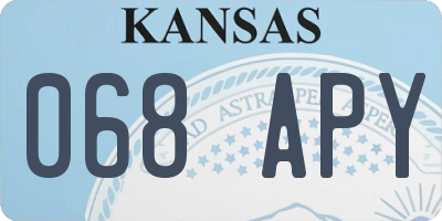 KS license plate 068APY