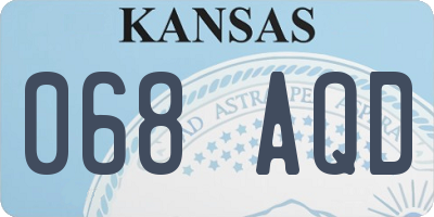 KS license plate 068AQD