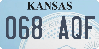 KS license plate 068AQF