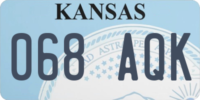 KS license plate 068AQK