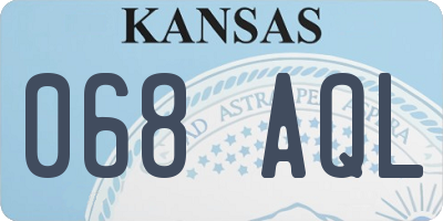 KS license plate 068AQL