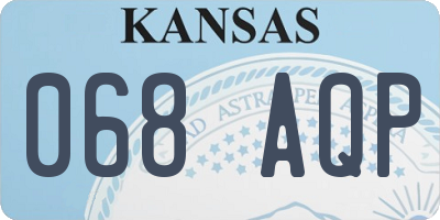 KS license plate 068AQP