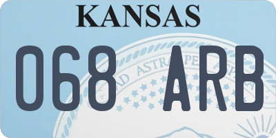 KS license plate 068ARB