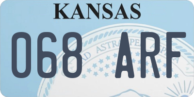 KS license plate 068ARF
