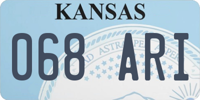 KS license plate 068ARI