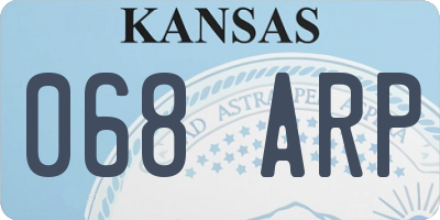 KS license plate 068ARP