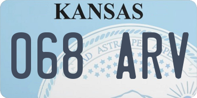 KS license plate 068ARV