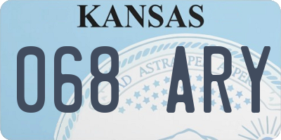 KS license plate 068ARY