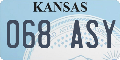 KS license plate 068ASY