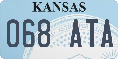 KS license plate 068ATA
