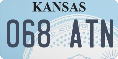 KS license plate 068ATN