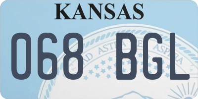 KS license plate 068BGL