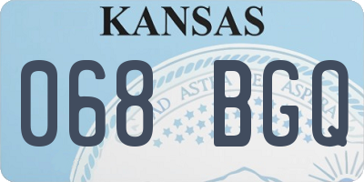 KS license plate 068BGQ