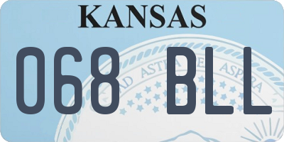 KS license plate 068BLL