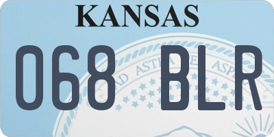 KS license plate 068BLR