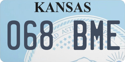 KS license plate 068BME