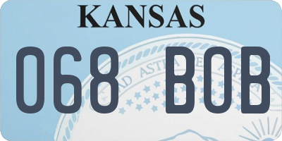 KS license plate 068BOB